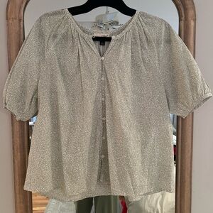 Universal Thread Light Green Patterned Blouse
